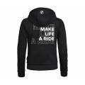 BMW Motorrad Zip Hoodie Make Life A Ride Γυναικείο Μαύρο ΕΝΔΥΣΗ